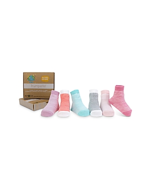 Trumpette Girls' Casey Space Dyed Recycled Socks, Pack Of 6 - Baby In Pink