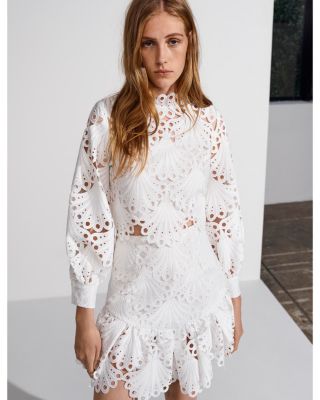 Maje Julie Guipure Lace Mini Skirt | Bloomingdale's Women