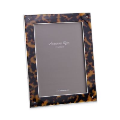 Faux Tortoise Shell & Silverplate Picture Frame Collection