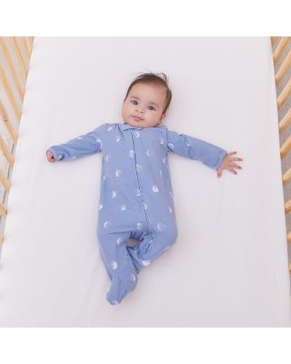 Unisex Moon Print Comfort Zip Front Footie - Baby