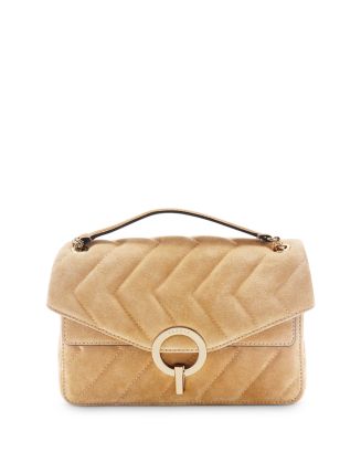 Sandro Yza Quilted Suede Handbag | Bloomingdale's