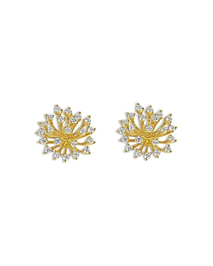 18K Yellow Gold Luminus Diamond Starburst Statement Earrings