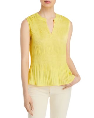 yellow high neck blouse