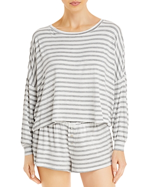 Honeydew French Terry Loungewear Sweatshirt Separate In Ivory Stripe