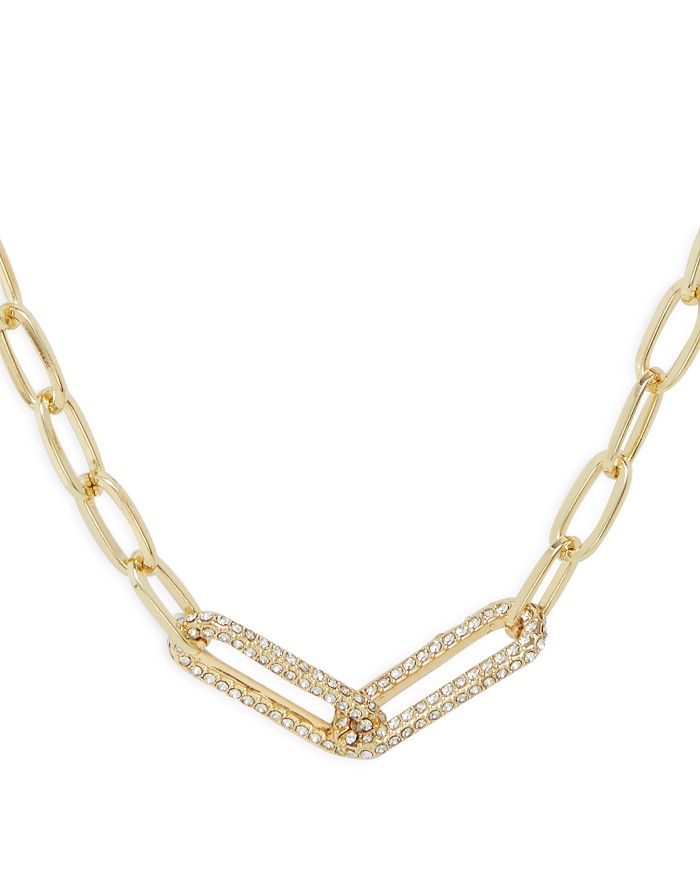 Aqua Graduated Chain Link Collar Necklace In Gold Tone, 19-22 - 100% Exclusive In Gold