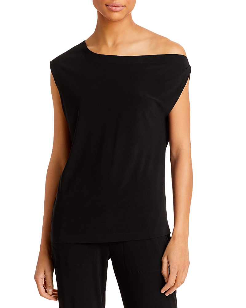 Norma Kamali Drop Shoulder Asymmetric Top