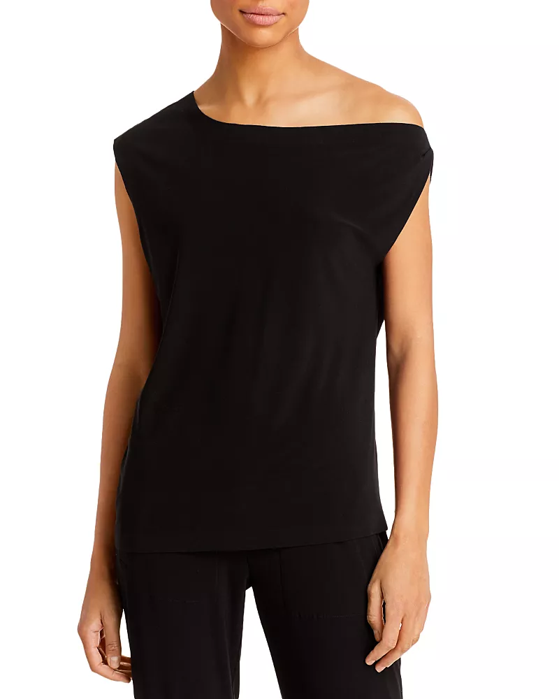 Norma Kamali Drop Shoulder Asymmetric Top