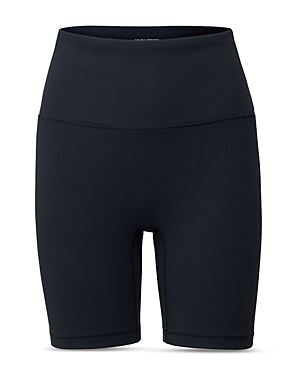 Solid & Striped High Tide Ribbed Bike Shorts In Blackout