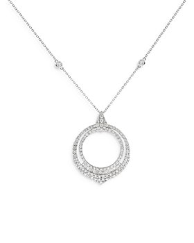 Bloomingdale's - Diamond Circle Pendant Necklace in 14K White Gold, 1.50 ct. t.w. - 100% Exclusive