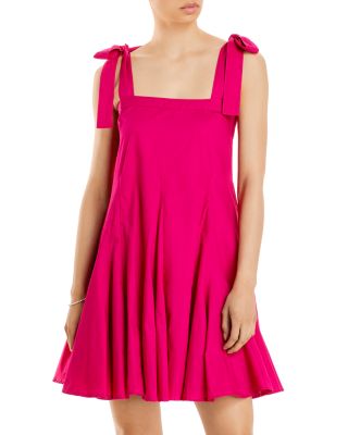 fit and flare pink dress