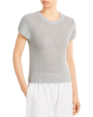 Vince - Crochet Short Sleeve Top