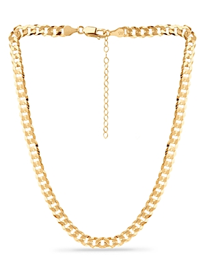 Aqua Cuban Curb Link Collar Necklace In 18k Gold Plated Sterling Silver, 16-18 - 100% Exclusive
