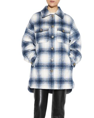 Shop Apparis Debra Plaid Shirt Jacket 