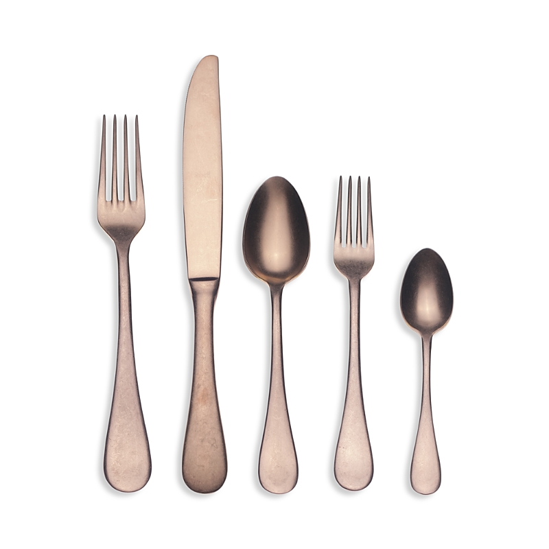 Mepra Vintage Champagne 5-piece Flatware Setting In Bronze