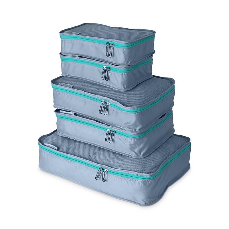 Mumi Packing Cubes, Set Of 5 In Aqua
