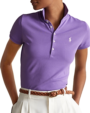 Ralph Lauren Polo  Slim-fit Stretch Polo Shirt In Purple