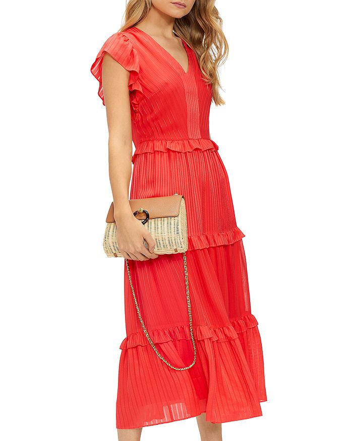 Baker red hotsell ruffle dress