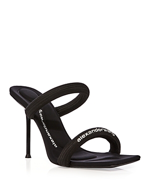 Shop Alexander Wang Women's Julie Tubular Webbing High Heel Sandals In Black