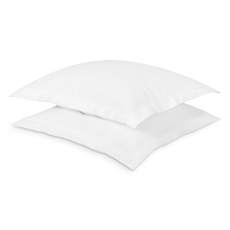 Frette Waves Set Of 2 Pillow Shams In White