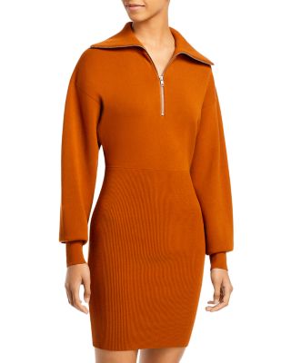 half zip sweater dress