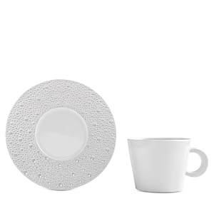 Shop Bernardaud Ecume Perle Tea Saucer In Pearl