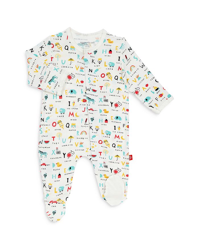 Shop Magnetic Me Unisex Abc Love Footie - Baby In White