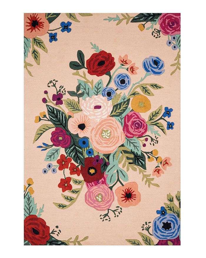 Rifle Paper Co. Les Fleurs LES03 Area Rug, 7'9" x 9'9" Bloomingdale's