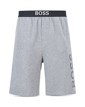 Hugo Boss Identity Cotton Blend Tonal Logo Print Pajama Shorts