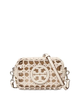 Tory Burch Perry Bombe Mini Woven Leather Crossbody | Bloomingdale's