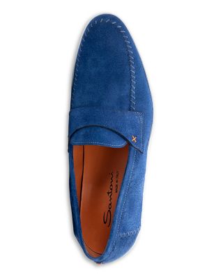 mens suede shoes blue