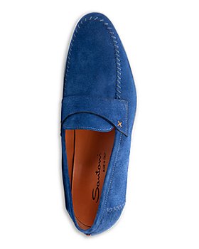for Men Giuseppe Zanotti Suede Loafers in Sky Blue Blue Mens Shoes Slip-on shoes Loafers 