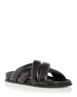 Anine Bing Lizzie レザーサンダル ANINE BING: Black Lizzie Sandals | SSENSE