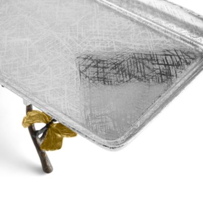 Ginkgo Footed Centerpiece Tray