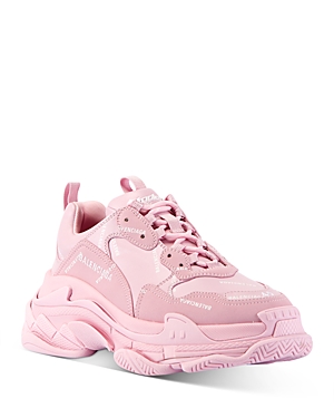 Balenciaga Women's Triple S Chunky Sneakers In Pink/white