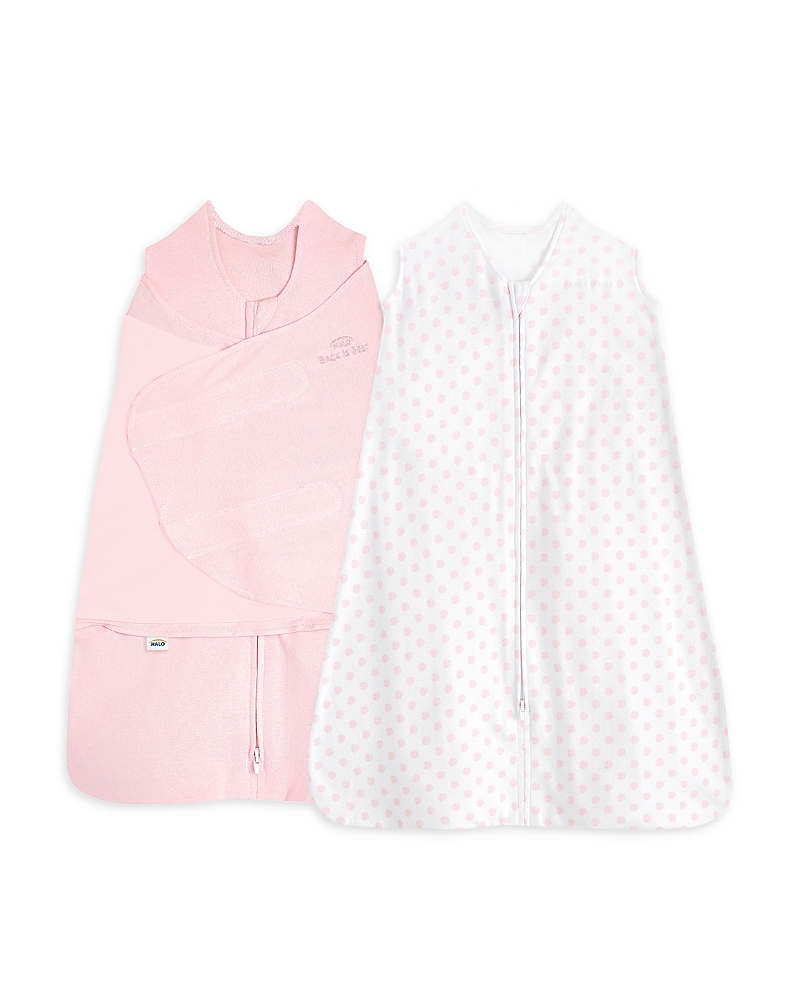 Halo Sleep Halo Unisex Sleepsack Organic Swaddle And Wearable Blanket Gift Set, 2 Piece - Baby In Strawberry
