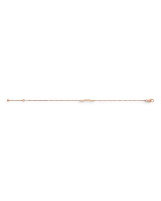 18K Rose Gold Link To Love Bar Bracelet