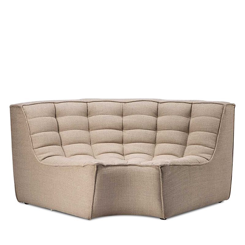 Ethnicraft N701 Sofa Round Corner Sectional In Beige