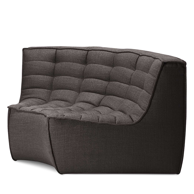 Ethnicraft N701 Sofa Round Corner Sectional In Dark Grey