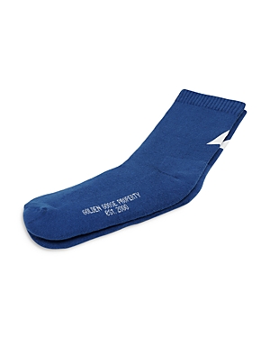 Golden Goose Deluxe Brand Star Crew Socks In Blue/white