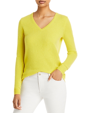 C By Bloomingdale's V-neck Cashmere Sweater - 100% Exclusive In Lemon Drop