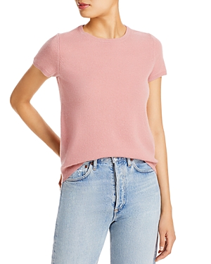 C By Bloomingdale's Short-sleeve Cashmere Sweater - 100% Exclusive In Tea