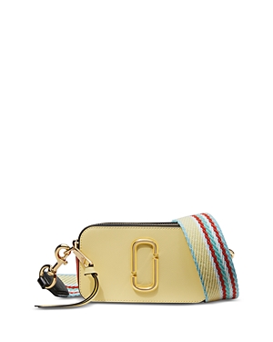 Marc Jacobs Snapshot Leather Crossbody In Pastel Yellow Multi/gold