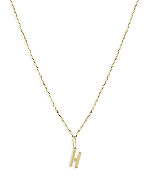 Bloomingdale's Initial Pendant Necklace In 14k Yellow Gold, 16-18 - 100% Exclusive In H