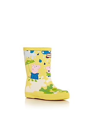 Hunter Unisex Kids First Peppa Pig Muddy Puddles Rain Boots - Walker, Toddler, Little Kid In Rose Metal