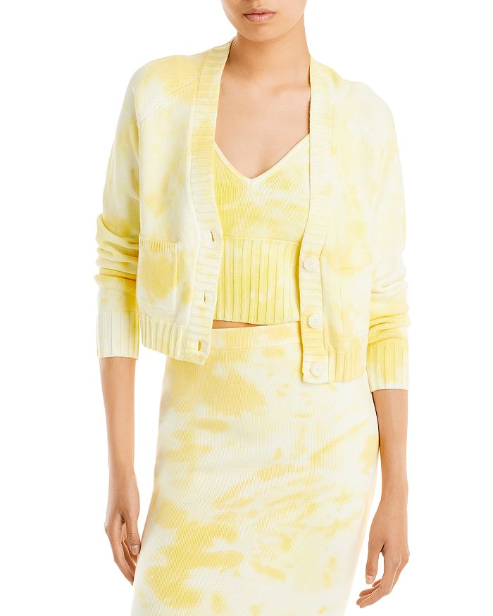 AQUA Tie Dye Cropped Cardigan 100 Exclusive Bloomingdale s
