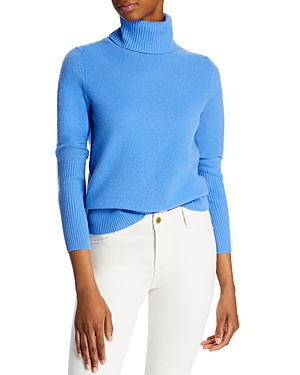 Aqua Cashmere Cashmere Turtleneck Sweater - 100% Exclusive In Country Blue