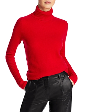 Aqua Cashmere Cashmere Turtleneck Sweater - 100% Exclusive In Apple Red