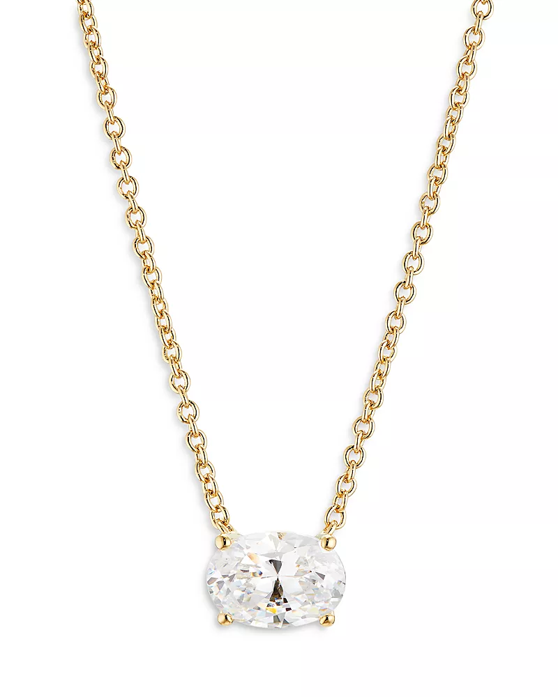Nadri Modern Love Oval Cubic Zirconia Pendant Necklace, 16