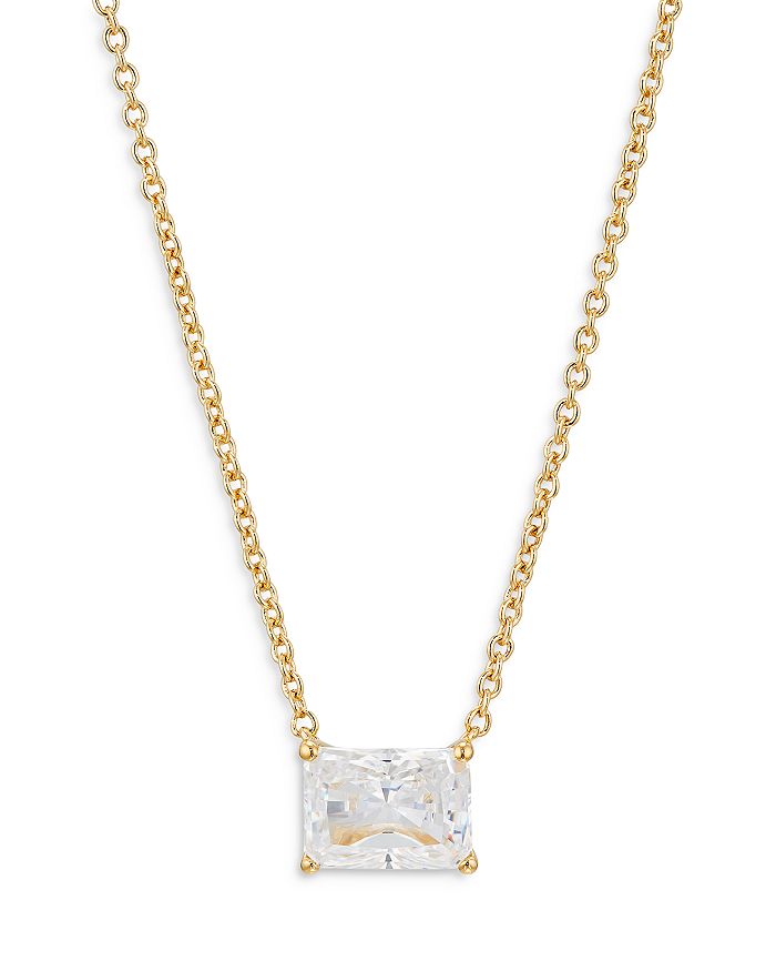Nadri Modern Love Emerald Cut Pendant Necklace 16
