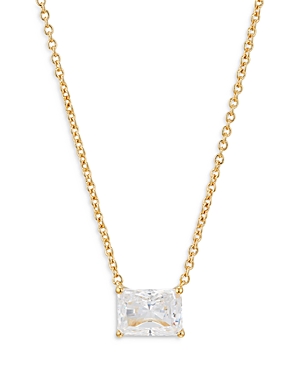 Shop Nadri Modern Love Emerald Cut Pendant Necklace, 16-18 In Gold